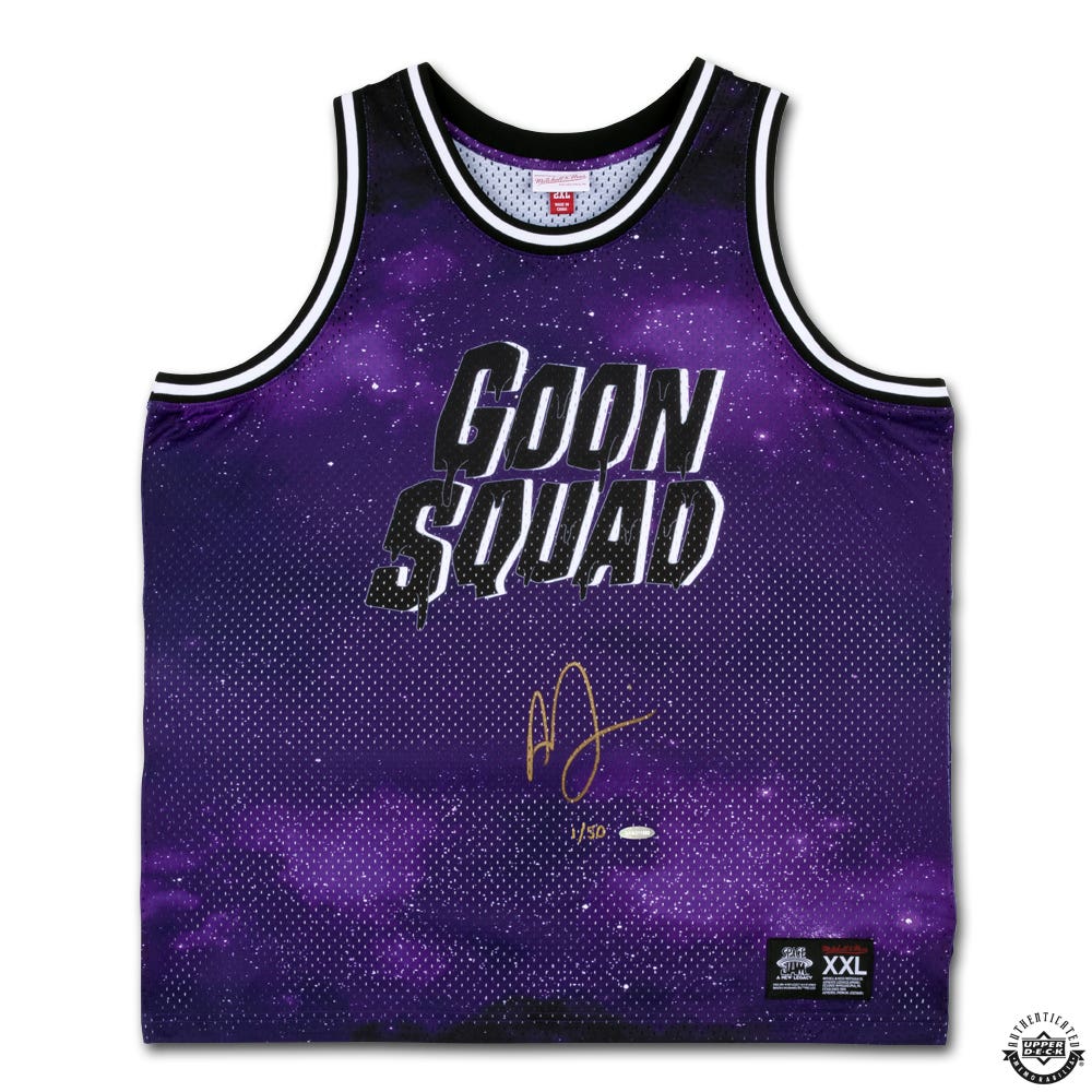 Anthony Davis Autographed Space Jam A New Legacy Goon Squad Purple Tie Dye Jersey