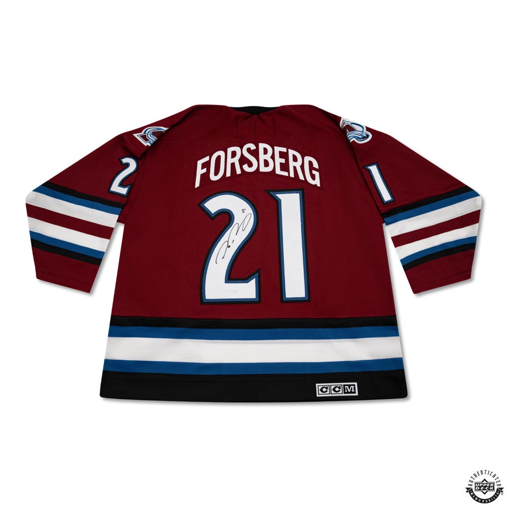 Peter Forsberg Autographed Authentic Alternate CCM Colorado Avalanche Jersey