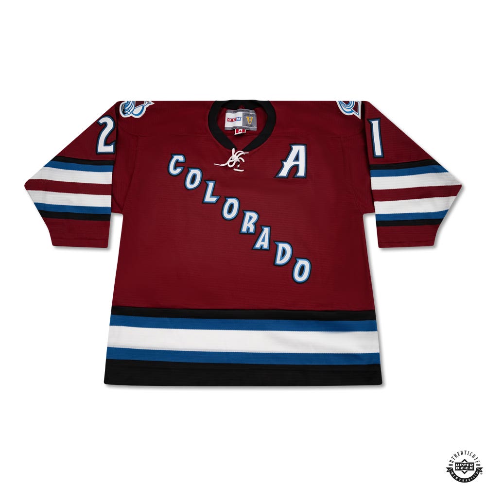 Peter Forsberg Autographed Authentic Alternate CCM Colorado Avalanche Jersey