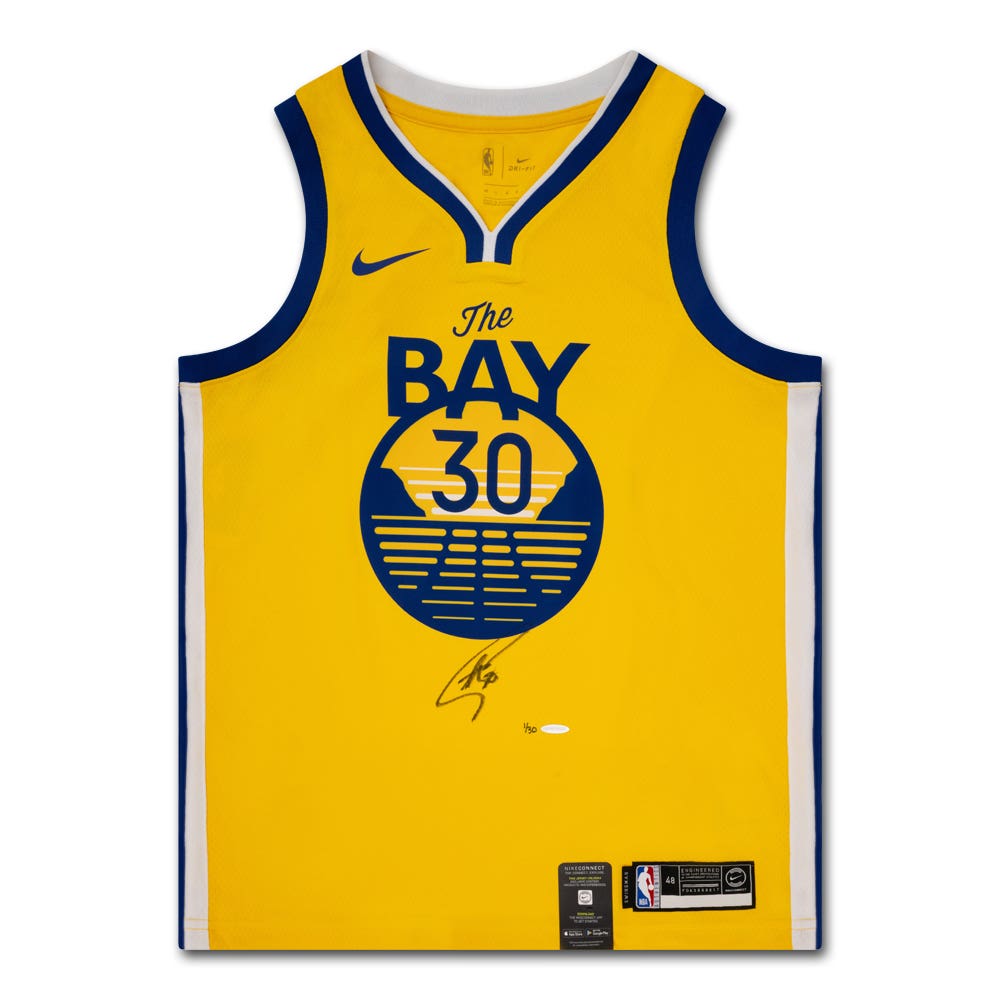 Stephen Curry Autographed Golden State Warriors Statement Edition Swingman Nike Jersey