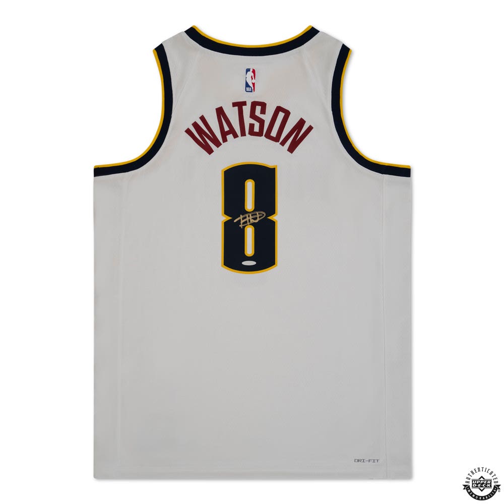 Peyton Watson Autographed Denver Nuggets Association Edition White Swingman Jersey