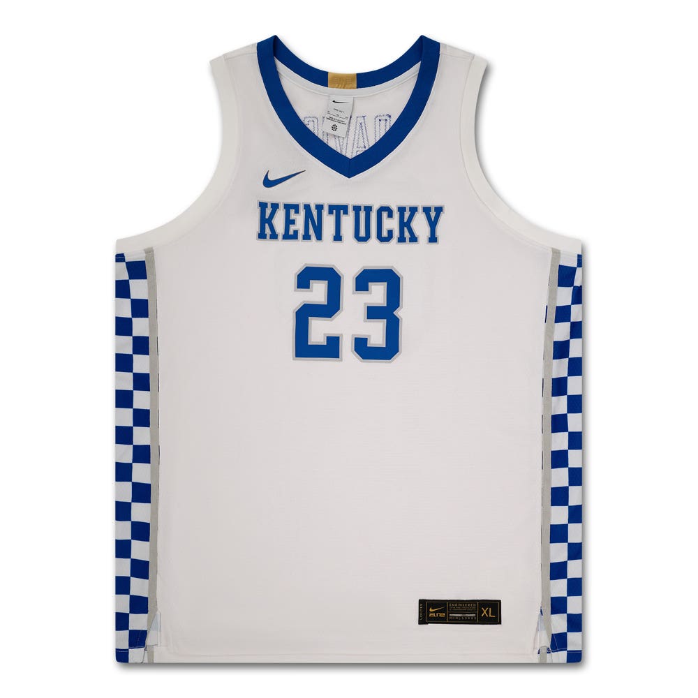 Anthony Davis Autographed and Inscribed 2012 POY Kentucky Nike White Jersey