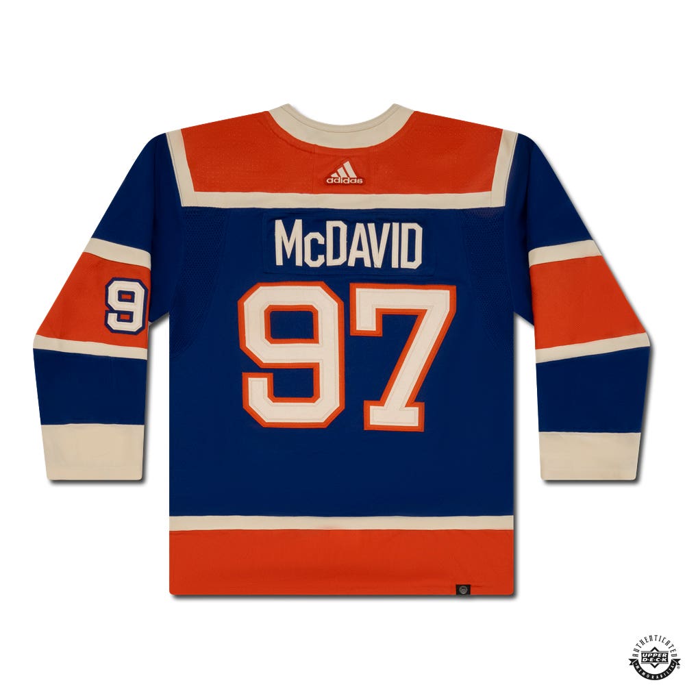 Connor McDavid Autographed Royal Blue Adidas Edmonton Oilers 2023 Heritage Classic Authentic Jersey