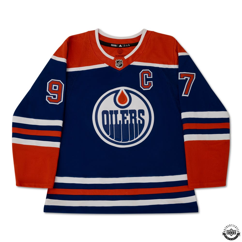 Connor McDavid Autographed Inscribed Royal Blue Adidas Edmonton Oilers Jersey