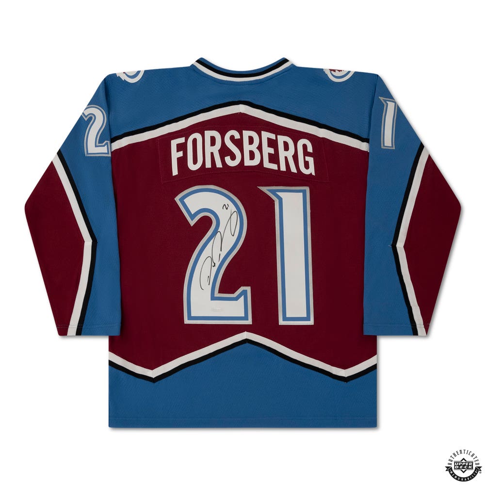 Peter Forsberg Autographed Authentic Red Mitchell Ness Colorado Avalanche Jersey