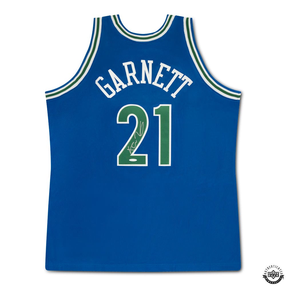 Kevin Garnett Autographed 1995 1996 Minnesota Timberwolves Blue Authentic Mitchell Ness Jersey