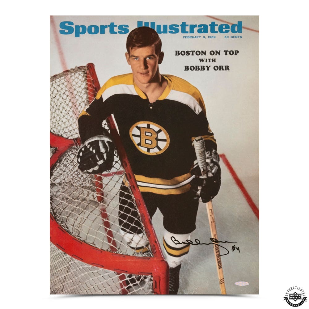 Bobby Orr Autographed Sports Illustrated Cover Print February 3rd 1969 Boston on Top 15x20