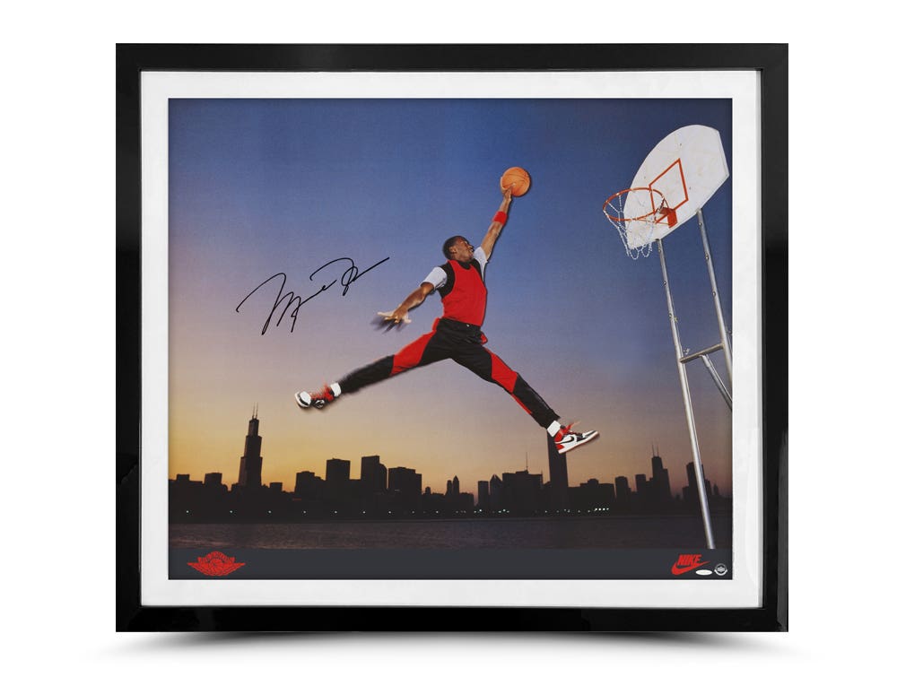 Michael Jordan Autographed 1990 Chicago Bulls Red No. 12 Authentic Mitchell Ness Jersey