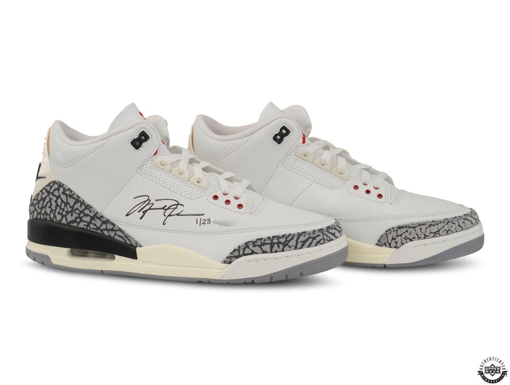 Michael Jordan Autographed Nike Air Jordan 3 Retro Reimagined 2023 Shoes
