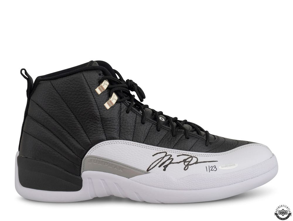 Michael Jordan Autographed Nike Air Jordan 12 Retro Playoffs 2022 Shoes