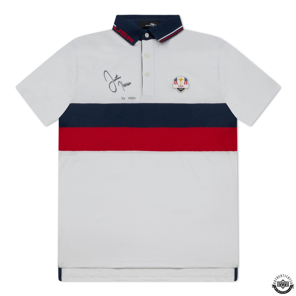 Justin Thomas Autographed Ralph Lauren 2023 Ryder Cup Official USA Uniform Saturday Polo