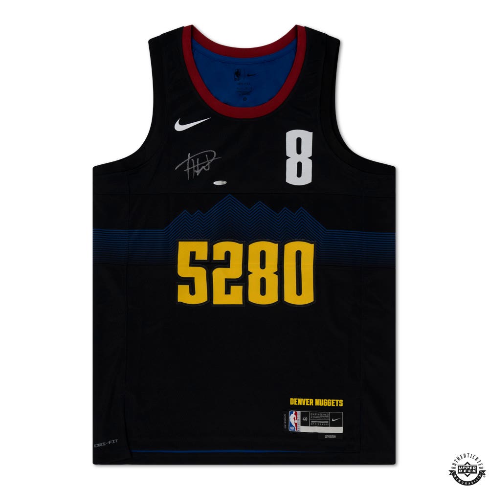 Peyton Watson Autographed Denver Nuggets 5280 City Edition Custom Black Swingman Nike Jersey