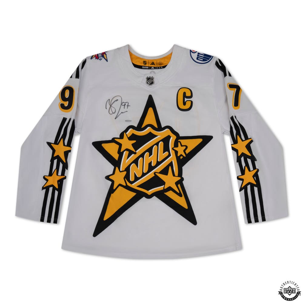Connor McDavid Autographed White Adidas 2024 NHL All Star Game Jersey