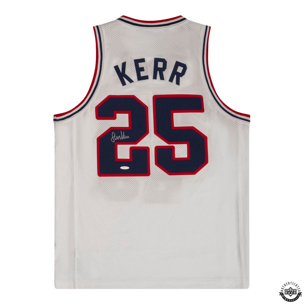 Steve Kerr Autographed Arizona Wildcats White Retro Brand Jersey