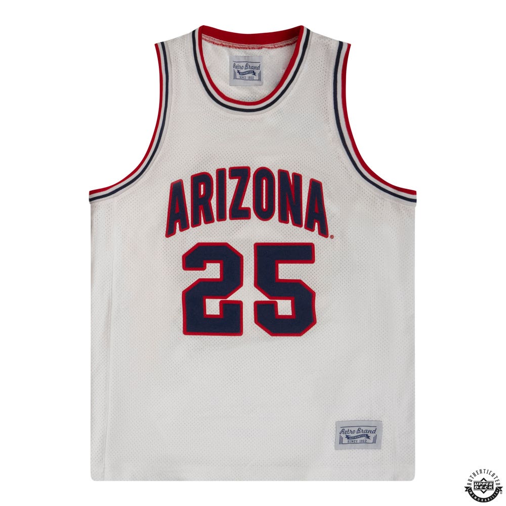 Steve Kerr Autographed Arizona Wildcats White Retro Brand Jersey