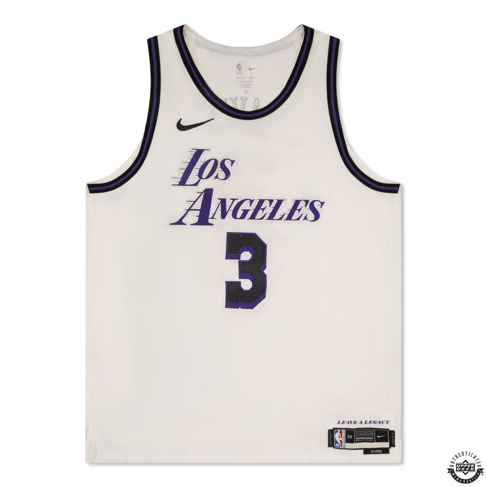 Anthony Davis Autographed 2022 23 Los Angeles Lakers City Edition Authentic Nike Jersey