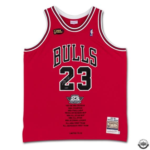 Michael Jordan Chicago Bulls NBA Finals jersey 1997