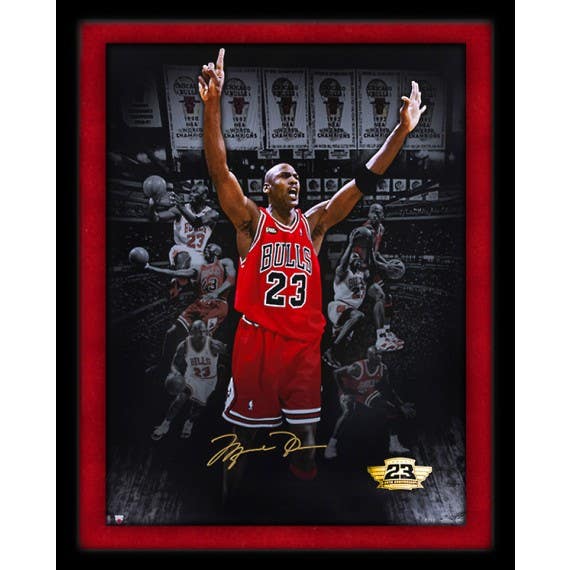 Michael Jordan Autographed 1996-97 Bulls Red NBA Finals Patch