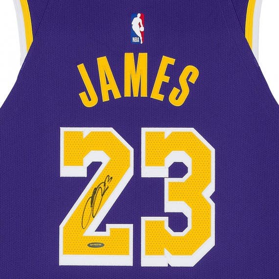 LeBron James Autographed Los Angeles Lakers Purple Authentic Nike Jersey