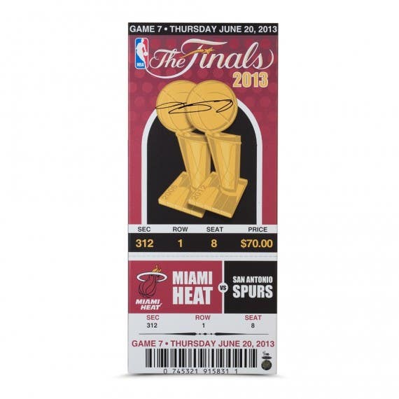 LeBron James 2013 NBA Finals Miami Heat Game Worn Jersey