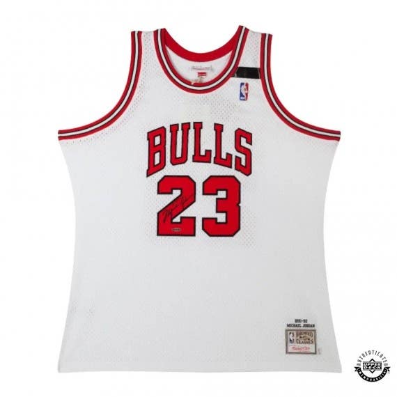 salade Eindig Wat leuk Michael Jordan Autographed Chicago Bulls 1991-92 White Authentic Mitchell & Ness  Jersey