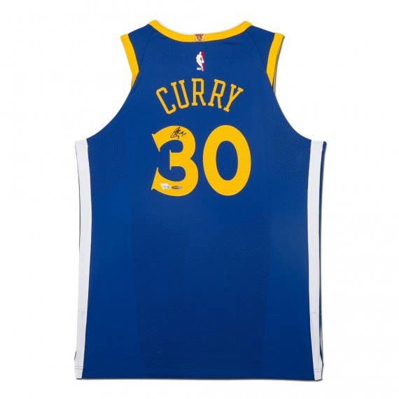 Stephen Curry Autographed Golden State Warriors Blue Authentic Nike Jersey