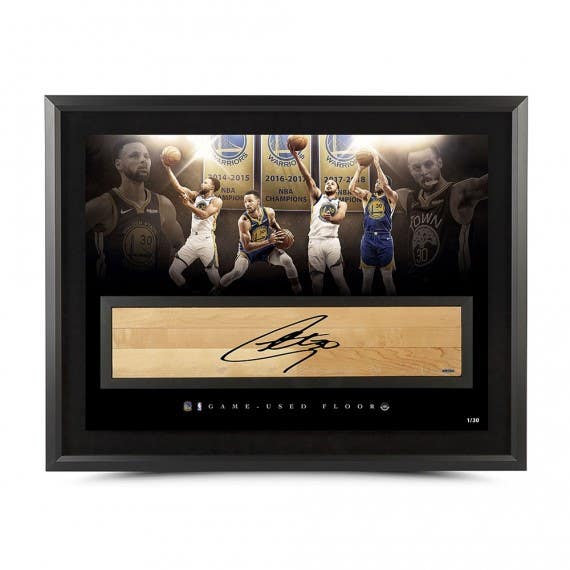stephen curry autographed jersey framed