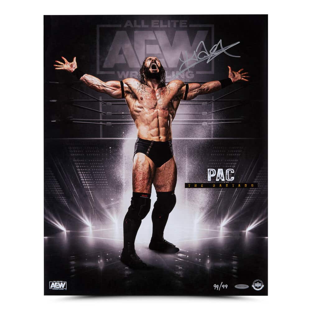Pac Autographed AEW Stage 16x20