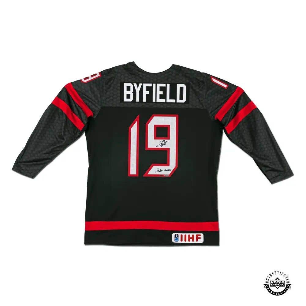 Quinton Byfield Autographed Inscribed Team Canada Black Nike Jersey